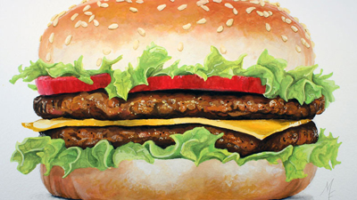 写实绘画教程——汉堡