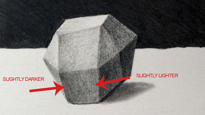 阴影技术用铅笔